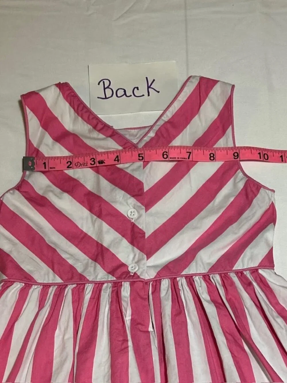 Gymboree Girls Size 5T Pink White Striped Sleeveless Lined Sundress Party